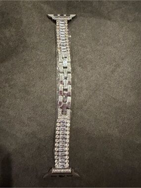 Rhinestone Crystal Apple Watch Band - Silver Sparkle38-49mm